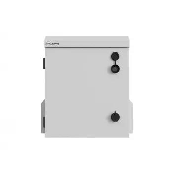 10 inch IP55 Outdoor Wall/Pole-Mount Rack Cabinet, 320 × 220 × 400 mm, Grey (Assembled)