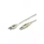 Microconnect USBAB5T USB cable USB 2.0 5 m USB A USB B Transparent