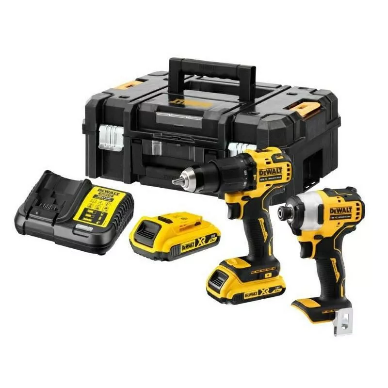 DEWALT 18V Combo Kit DCK2060L2T (DCD778 Hammer Drill + DCF787 Impact Driver) 2x 3.0Ah Li-Ion Batteries, Charger, TSTAK II Case