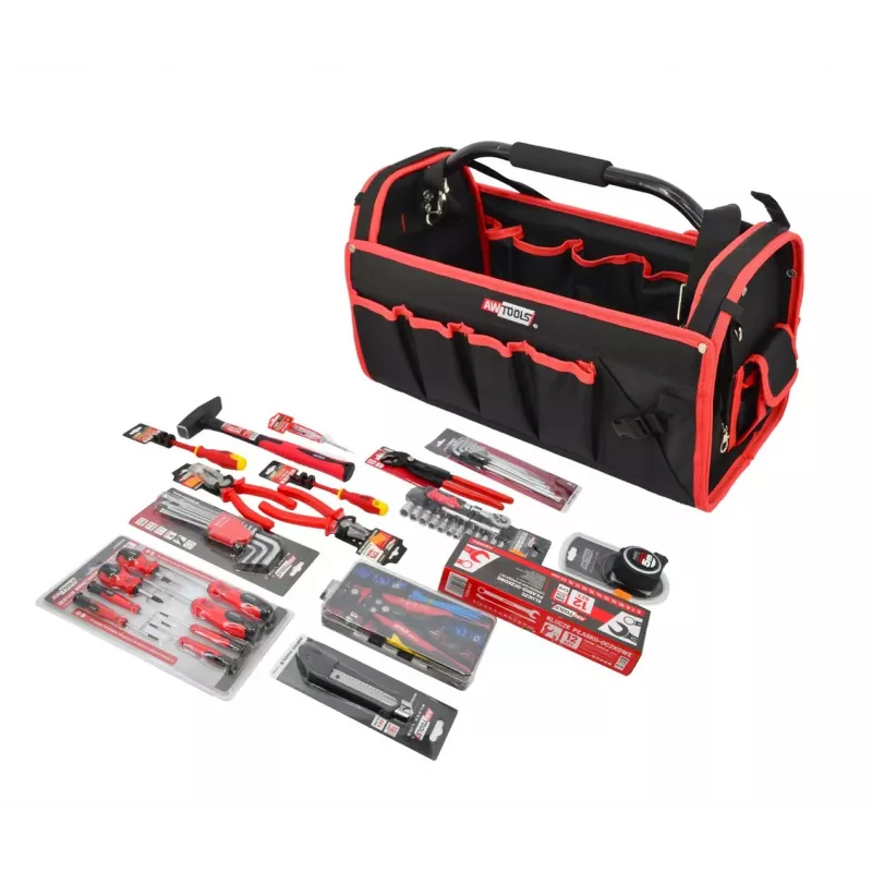 AWTOOLS MAXI Master Tool Set 120-Piece General Purpose Hand Tool Kit with Chrome Vanadium Steel Tools, Blow-Molded Case