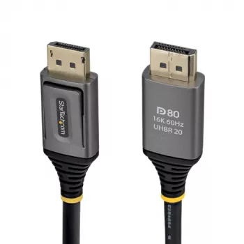 StarTech.com 0.5m DisplayPort 2.1 DP80 Cable - DisplayPort Male to DisplayPort Male - Black