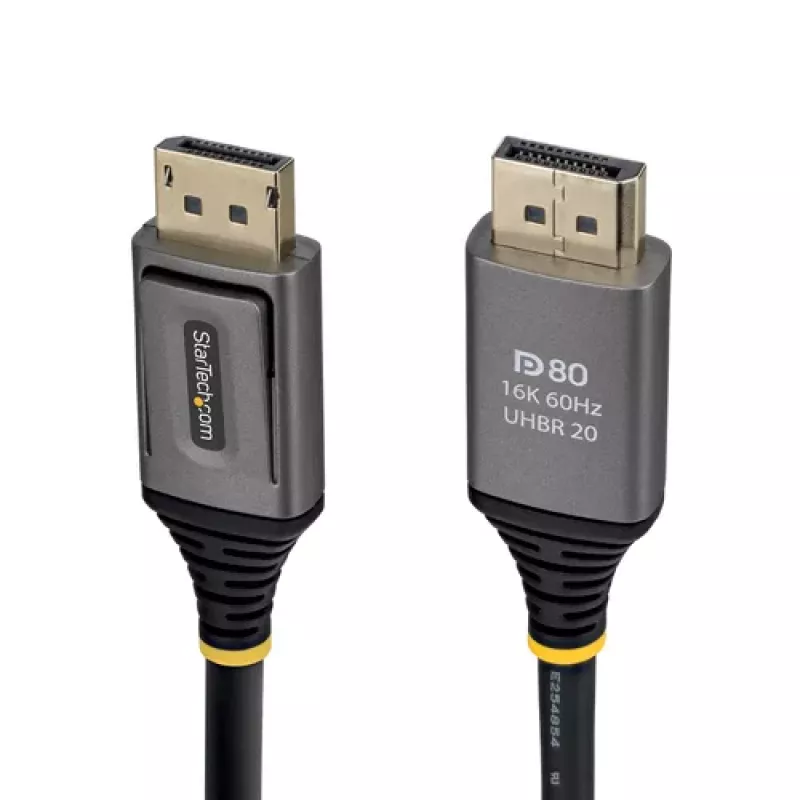 StarTech.com 0.5m DisplayPort 2.1 DP80 Cable - DisplayPort Male to DisplayPort Male - Black