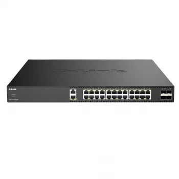 D-Link DXS-1250-28YP/E Smart Managed Multi-Gigabit PoE++ Switch with 4 x 25G SFP28 Uplinks