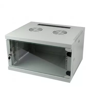 ALLNET 19 inch Wall-Mount Network Cabinet 4U 1-Piece 594x541mm Light Grey SMQ Series