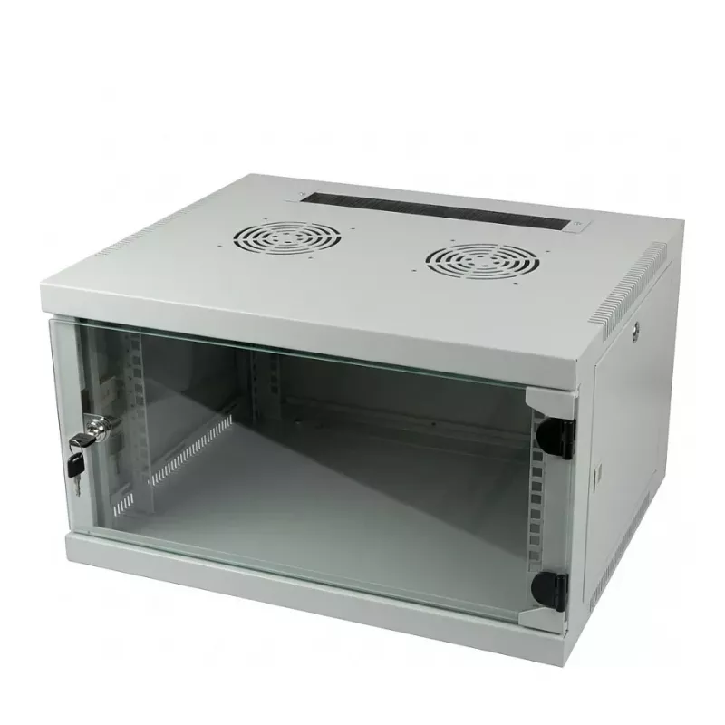 ALLNET 19 inch Wall-Mount Network Cabinet 4U 1-Piece 594x541mm Light Grey SMQ Series