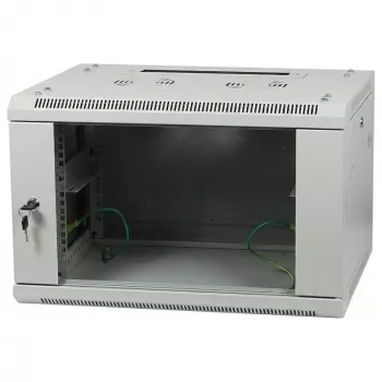 ALLNET 19 inch Wall-Mounted Enclosure 15U 1-Piece Depth 600mm Light Grey Flat Pack SMA Series