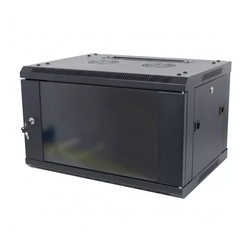 ALLNET 19 inch Wall Mount Enclosure 15U 1-Piece 600mm Depth Black Flat Pack SMA Series