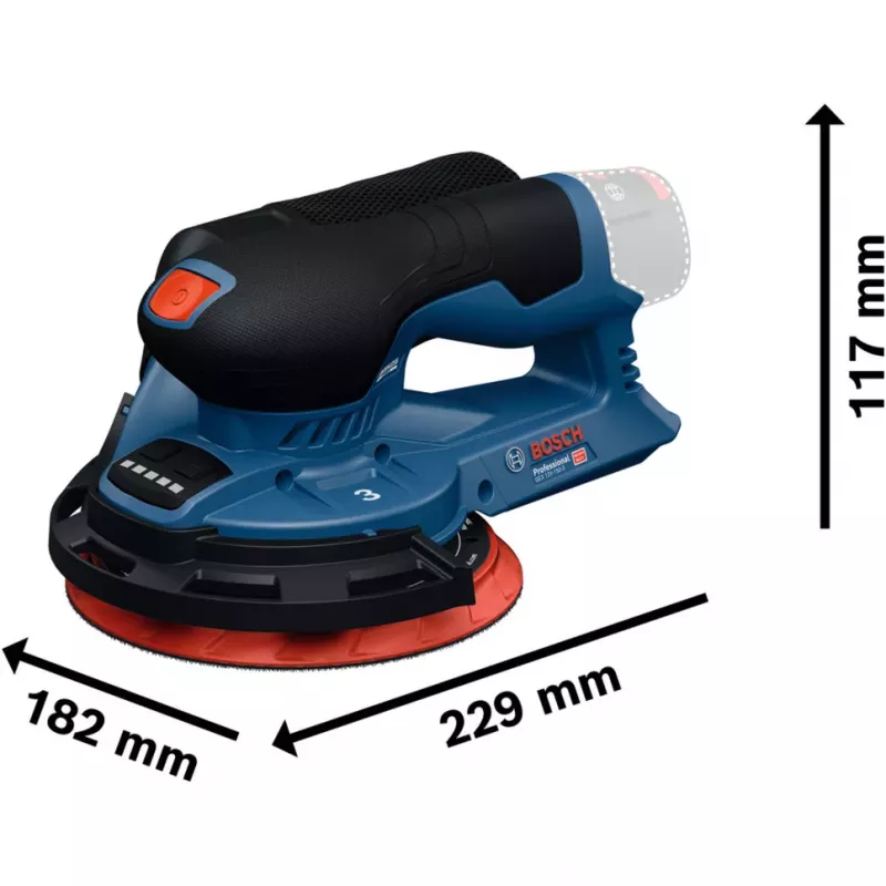 Bosch Professional GEX 12V-150-3 Cordless Random Orbit Sander (12V, 150 mm, Brushless EC Motor, in L-BOXX)
