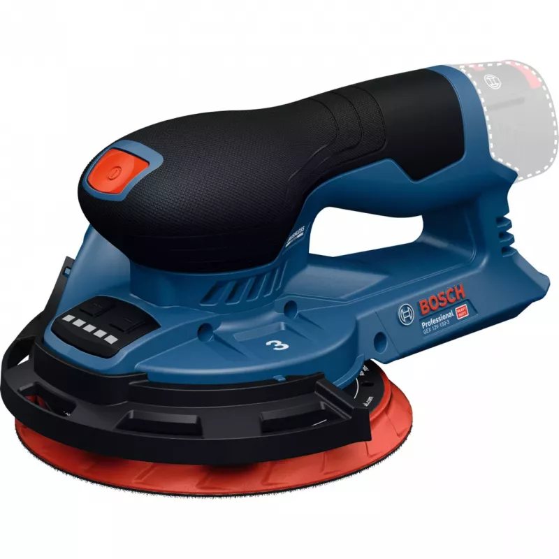 Bosch Professional GEX 12V-150-3 Cordless Random Orbit Sander (12V, 150 mm, Brushless EC Motor, in L-BOXX)