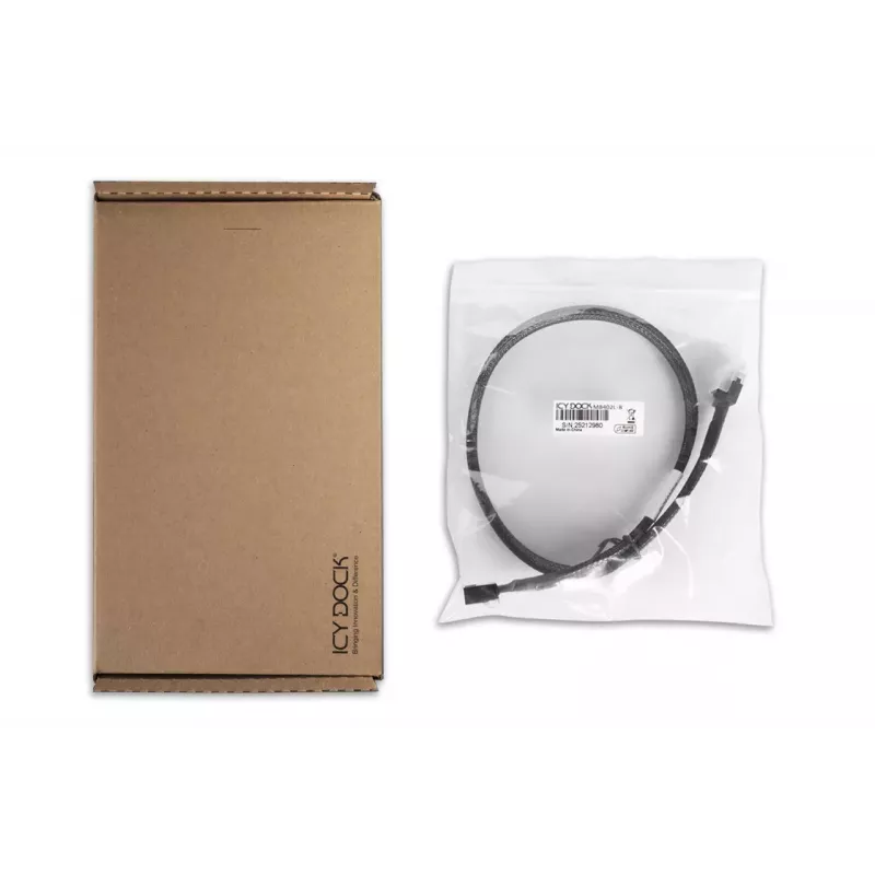 IcyBox IcyDock SlimSAS 4i to OCuLink 4i Cable, PCIe 4.0, 0.5m