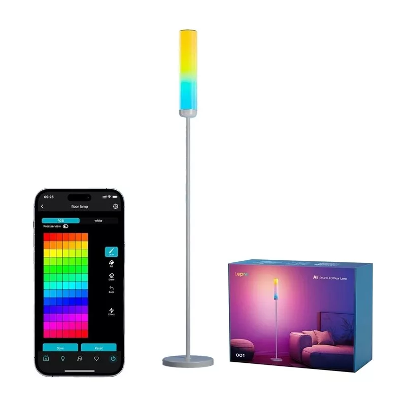 Lepro O1 AI Floor Lamp - Smart Floor Lamp, 2000 Lumens, RGB+CCT, Wi-Fi, Works with Alexa/Google Assistant