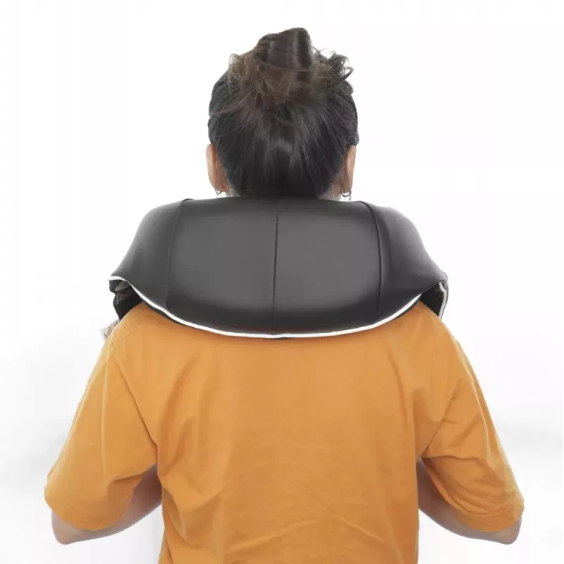 RENPHO U-Neck 1 Shiatsu Neck and Shoulder Massager with Heat, 8 Bi-directional Rotating Nodes, 3 Speed Levels, Black