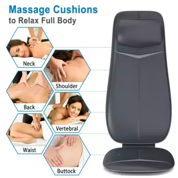 RENPHO Neck & Back Massage Cushion Black (PEU-RF-BM076-BK)