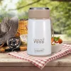 Maestro MR-1646-80 Dinner Thermos 0.8 L Stainless Steel Vacuum Food Flask with Folding Spoon
