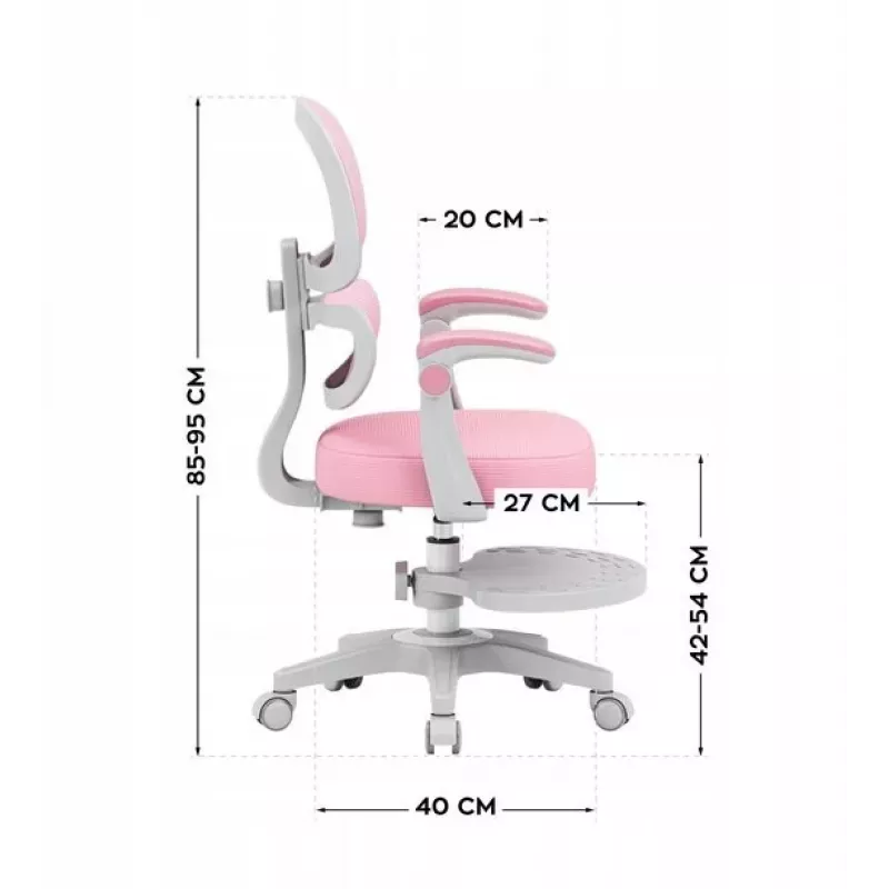 MARK ADLER Junior 4.4 Pink Swivel Desk Chair