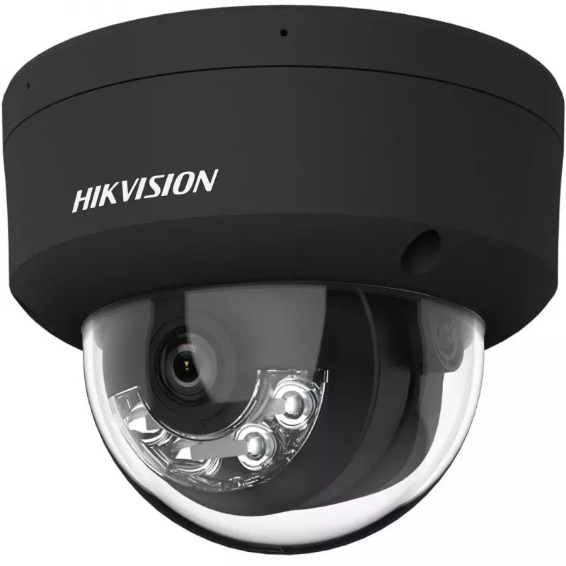 Hikvision DS-2CD2143G2-LIS2U(2.8mm)(BLACK) 4MP AcuSense Dome IP Security Camera, 2.8mm Fixed Lens, Black