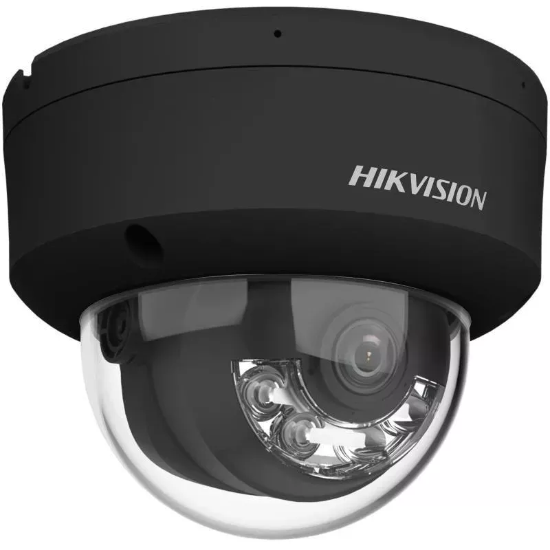 Hikvision DS-2CD2143G2-LIS2U(2.8mm)(BLACK) 4MP AcuSense Dome IP Security Camera, 2.8mm Fixed Lens, Black