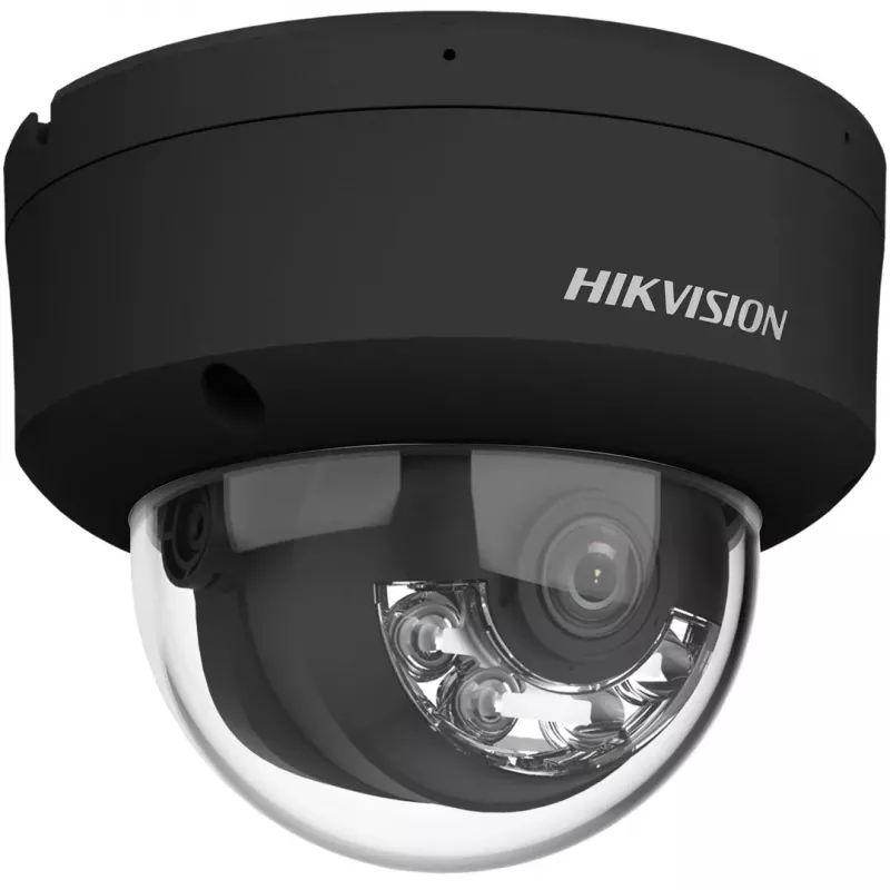 Hikvision DS-2CD2143G2-LIS2U(2.8mm)(BLACK) 4MP AcuSense Dome IP Security Camera, 2.8mm Fixed Lens, Black
