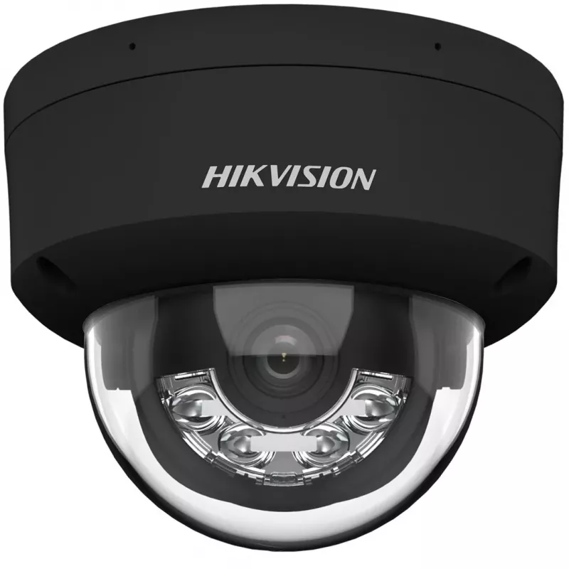 Hikvision DS-2CD2143G2-LIS2U(2.8mm)(BLACK) 4MP AcuSense Dome IP Security Camera, 2.8mm Fixed Lens, Black