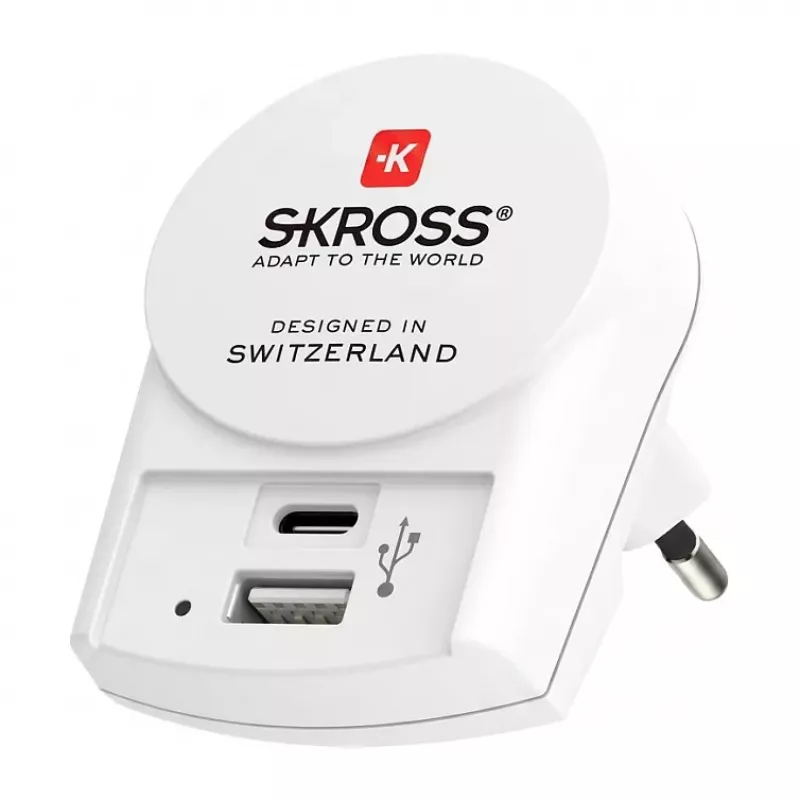SKROSS Pro+ USB AC30PD World Travel Adapter with 30W USB-C PD and USB-A