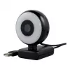 WEMISS CM-A2 Stream Series with Ring Light Full HD Webcam, 1/3 inch CMOS Sensor, Black