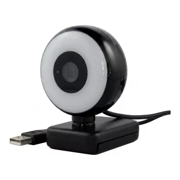 WEMISS CM-A2 Stream Series with Ring Light Full HD Webcam, 1/3 inch CMOS Sensor, Black