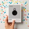 Chipolo LOOP – Rechargeable Bluetooth Tracker with Silicone Loop for iOS & Android, 4-Pack (Charcoal, Chalk, Navy, Coral)