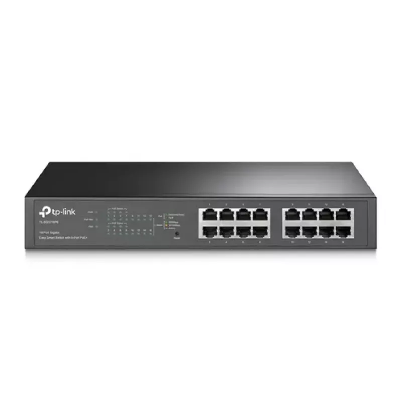 TP-LINK TL-SG1016PE 16-Port Gigabit Easy Smart PoE+ Switch (110W, 8 PoE+ Ports, Rackmountable)