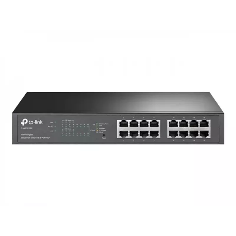TP-LINK TL-SG1016PE 16-Port Gigabit Easy Smart PoE+ Switch (110W, 8 PoE+ Ports, Rackmountable)