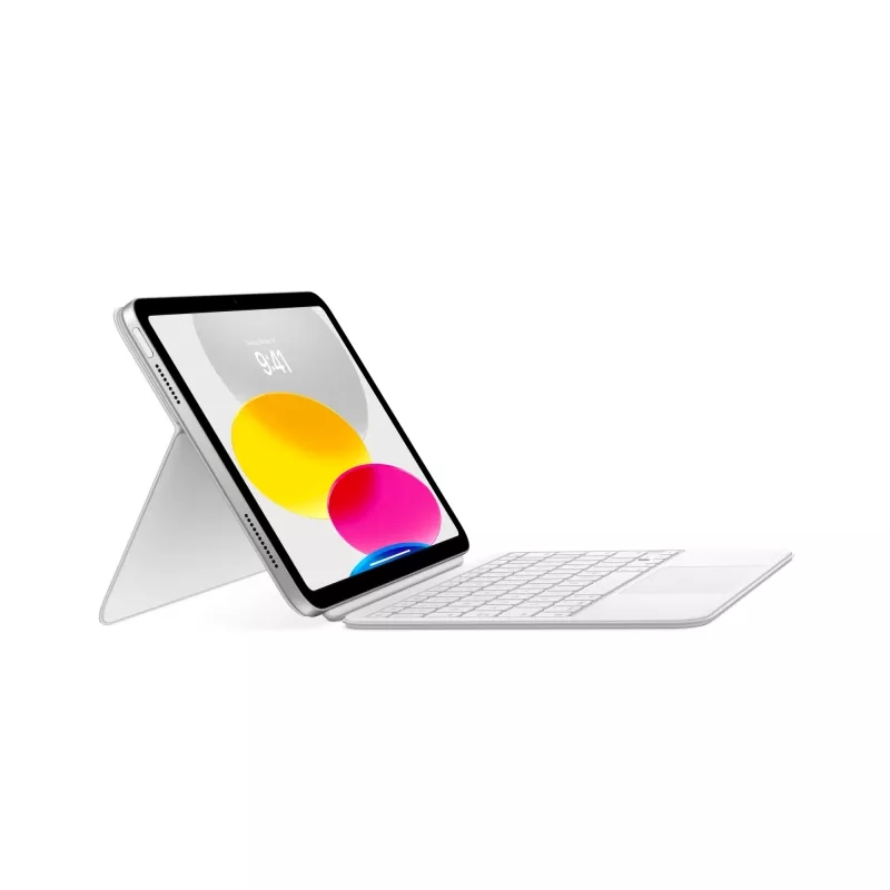 Apple Magic Keyboard Folio with Trackpad - British English (QWERTY) - White - for iPad (10th Generation)