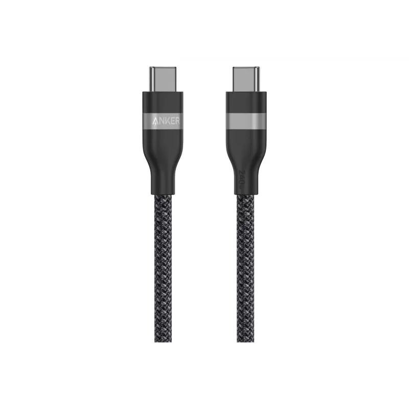 Anker USB C to USB C 240W Upcycled-Braided Fast Charging Cable A82E2 (1.8m, Black)