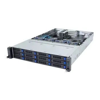 Giga Computing GigaByte R263-S30-AAH2 2U Rackmount Server Barebone, 12x 3.5 inch/2.5 inch Hot-Swap Bays, 2x 1300W Redundant PSU, Intel C236, LGA 1151