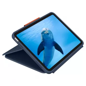 Logitech Rugged Combo 4 Touch Keyboard Case with Trackpad for Apple iPad 10th Generation - Classic Blue - Pan Nordic QWERTY