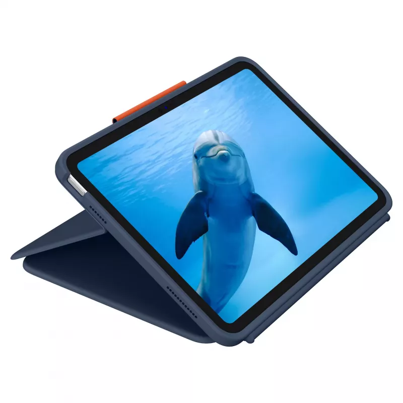 Logitech Rugged Combo 4 Touch Keyboard Case with Trackpad for Apple iPad 10th Generation - Classic Blue - Pan Nordic QWERTY