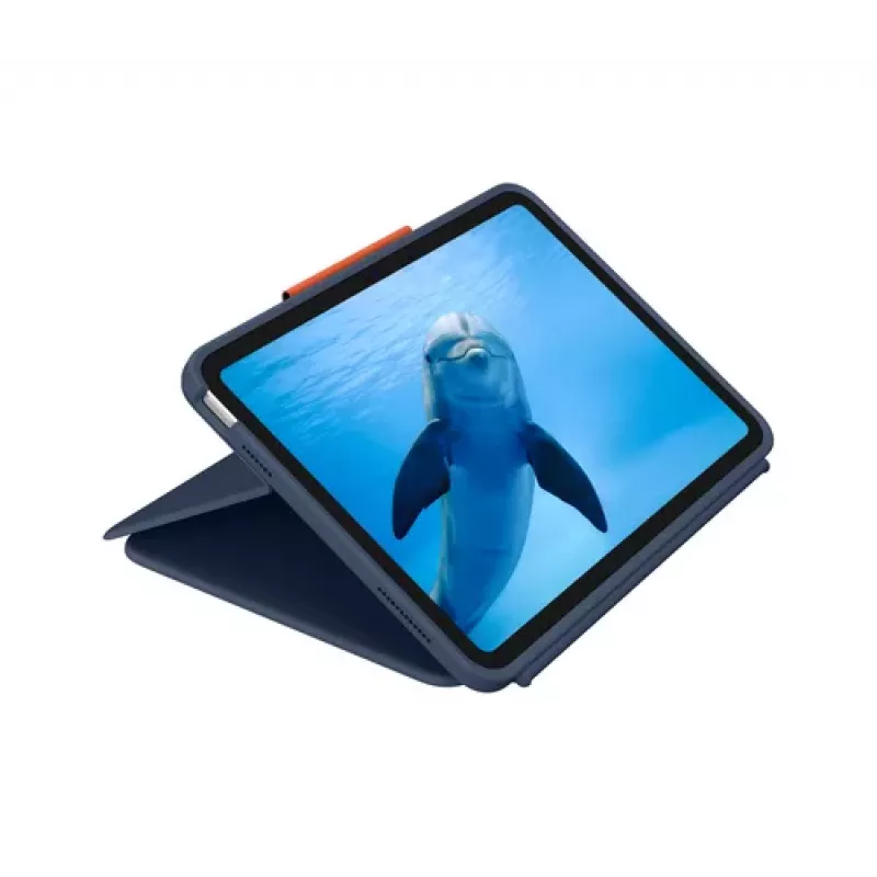 Logitech Rugged Combo 4 Touch Keyboard Case with Trackpad for Apple iPad 10th Generation - Classic Blue - Pan Nordic QWERTY