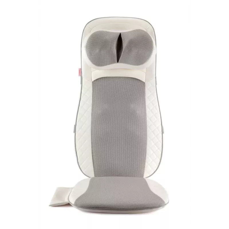 Medivon Luna Sitting Massage Mat with Heat, 8 Motors, 4 Zones, 5 Programs, 3 Intensities, Timer, Foldable, Beige
