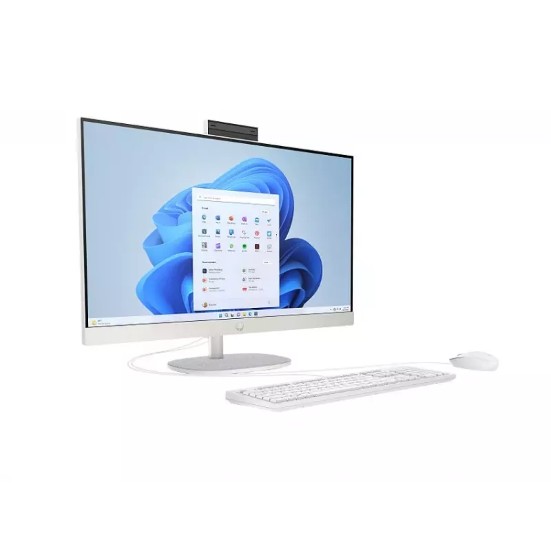 HP All-in-One 27-cr0004nc, AMD Ryzen 7 7730U, 32 GB RAM, 1 TB SSD, 27 inch Full HD IPS, Windows 11 Home, White (Refurbished)