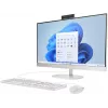HP All-in-One 27-cr0042nf Desktop PC, AMD Ryzen 5 7520U, 16 GB RAM, 512 GB SSD, 27 inch Full HD IPS Display, Windows 11 Home, White (Refurbished)