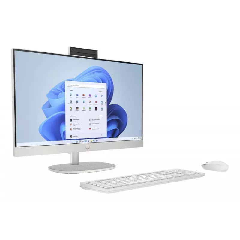 HP All-in-One 24-cr0061nf, AMD Ryzen 7 7730U, 16GB RAM, 1TB SSD, 23.8 inch Full HD IPS, Windows 11 Home, White