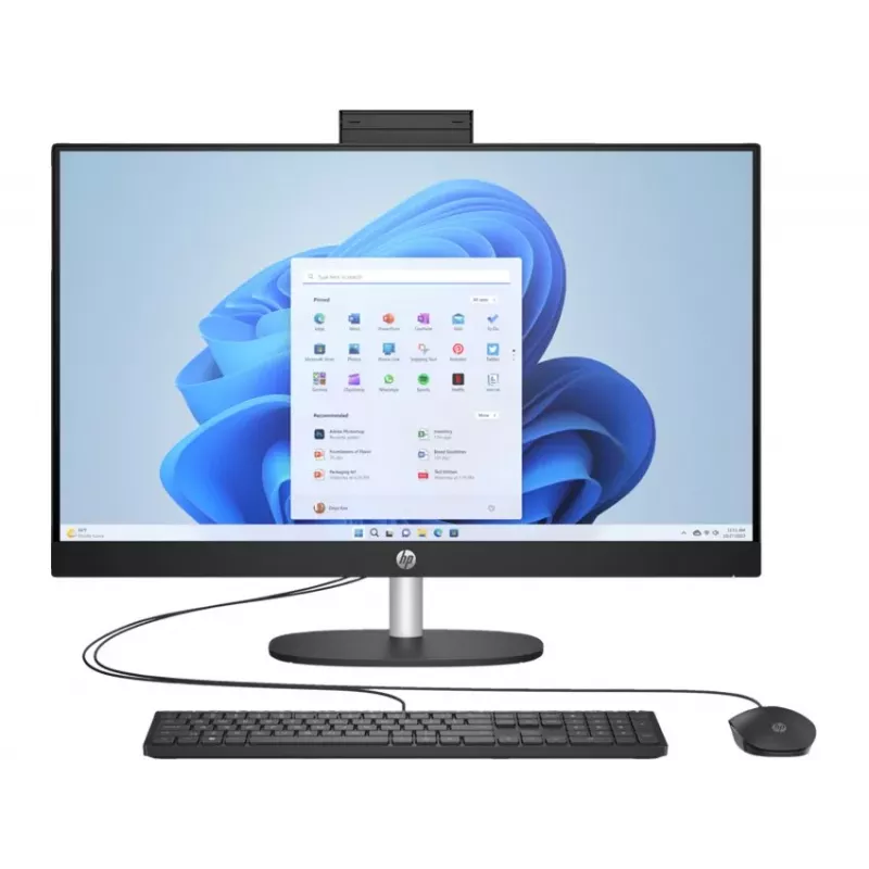 HP All-in-One 27-cr0038na, 27 inch Full HD IPS, AMD Ryzen 5, 16GB RAM, 1TB SSD, Windows 11 Home, Natural Silver (Refurbished)