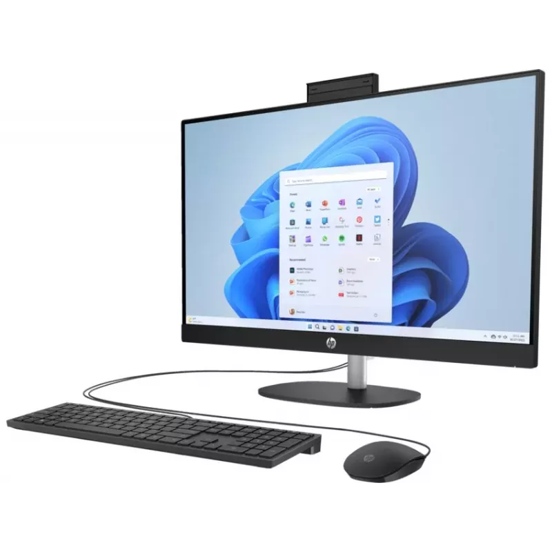 HP All-in-One 27-cr0038na, 27 inch Full HD IPS, AMD Ryzen 5, 16GB RAM, 1TB SSD, Windows 11 Home, Natural Silver (Refurbished)