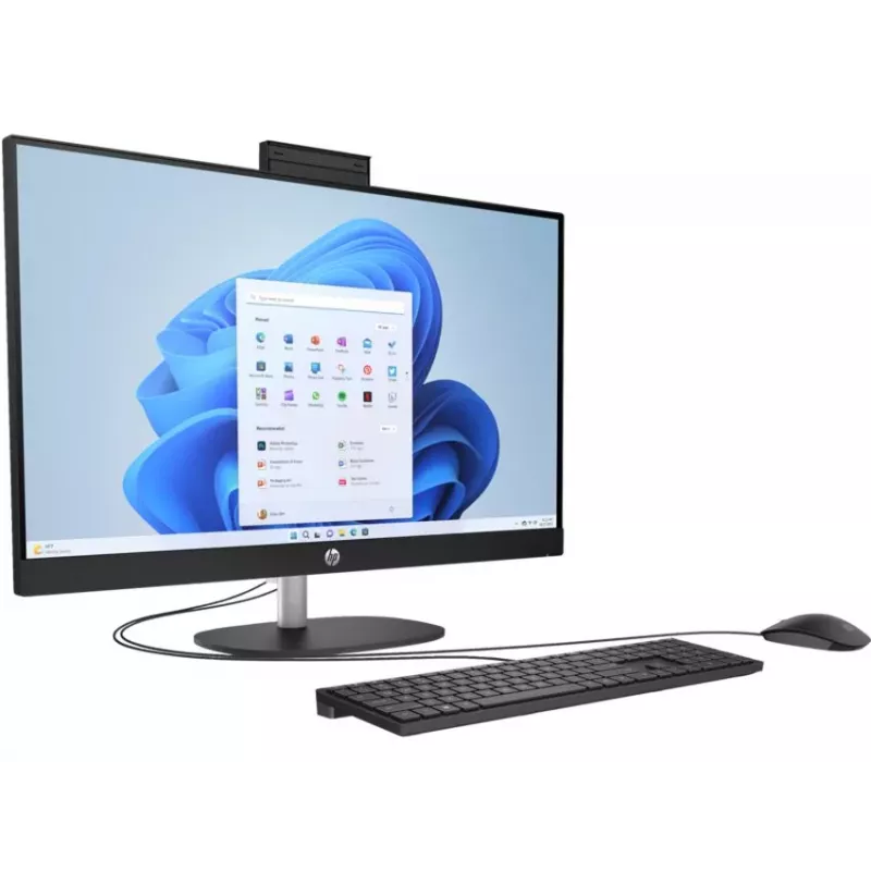 HP All-in-One 27-cr0038na, 27 inch Full HD IPS, AMD Ryzen 5, 16GB RAM, 1TB SSD, Windows 11 Home, Natural Silver (Refurbished)