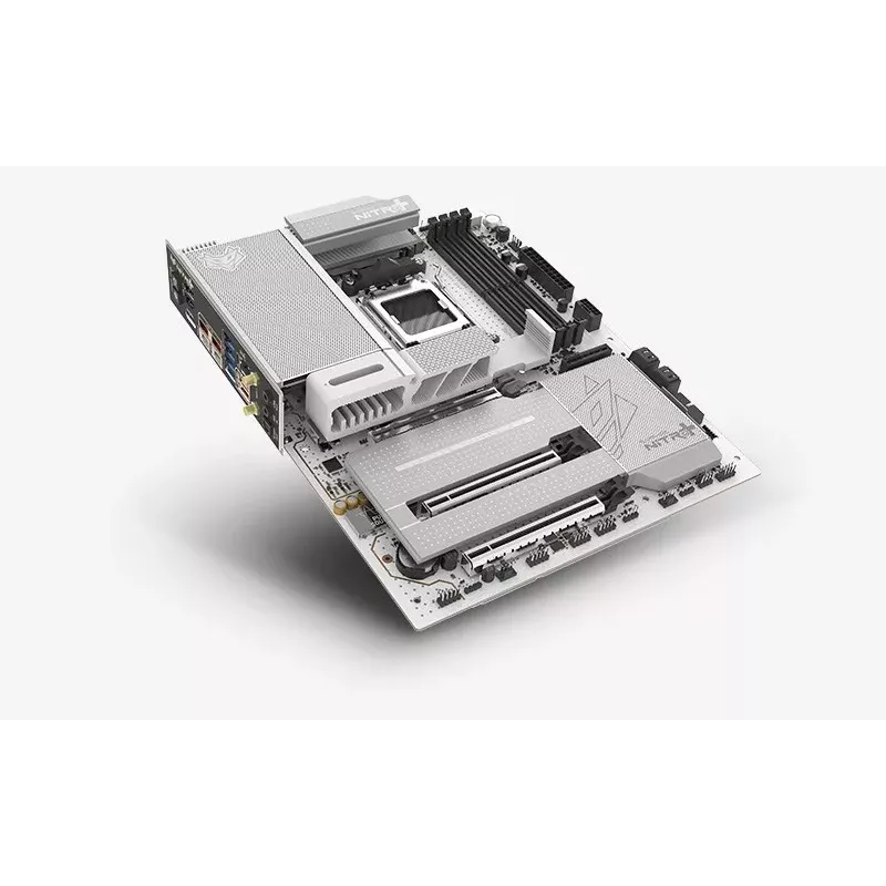 SAPPHIRE NITRO+ X870EA PHANTOMLINK P.E Mainboard, AMD X870E, Socket AM5, DDR5, Wi-Fi 7, White/Black