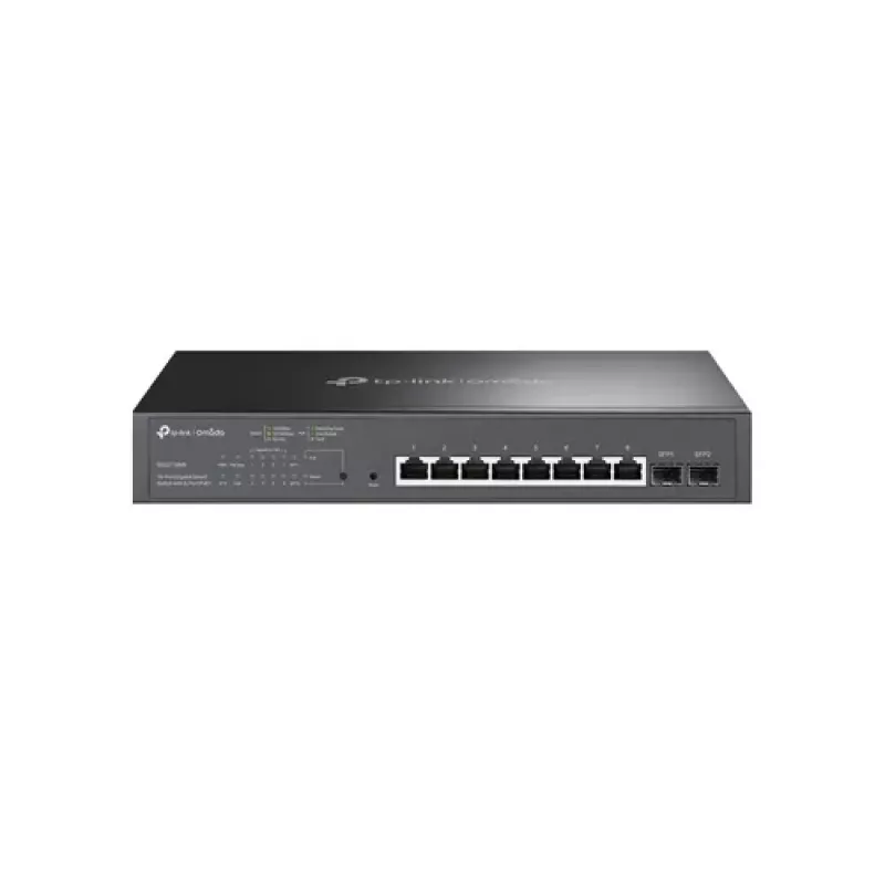 TP-LINK TL-SG2210MP Smart Managed Layer 2+ Switch, 8-Port Gigabit PoE+ with 2 SFP Slots, 150W PoE Budget, Rackmountable