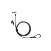 HP Nano MK Lock - Keyed Cable Lock for Kensington Nano Security Slot, 1.83m Galvanized Steel Cable, Black/Silver