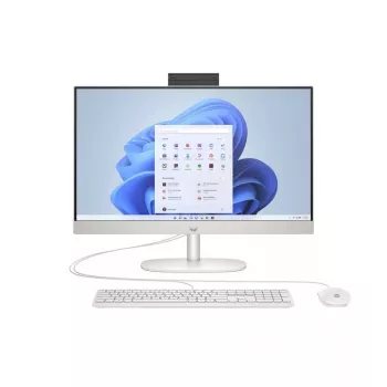 HP All-in-One 24-cr0046na Desktop PC, Intel Core i5-1334U, 8GB RAM, 512GB SSD, 23.8 inch Full HD IPS Display, Windows 11 Home, White