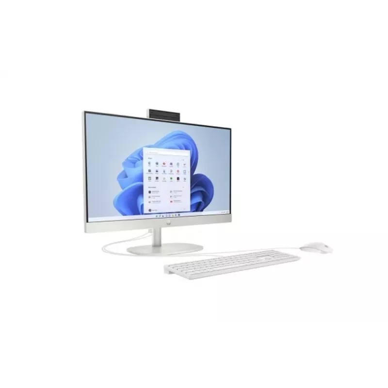 HP All-in-One 24-cr0046na Desktop PC, Intel Core i5-1334U, 8GB RAM, 512GB SSD, 23.8 inch Full HD IPS Display, Windows 11 Home, White