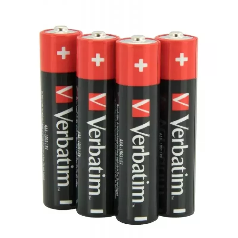 Verbatim 49500 Alkaline Batteries AAA LR03 (4 pcs/Pack)
