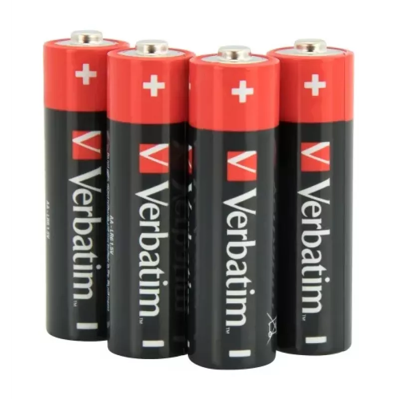 Verbatim 49501 Alkaline Batteries AA LR6 (4 pcs/Pack)