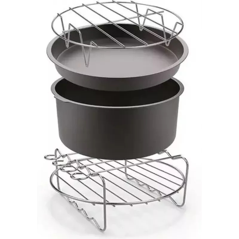 TEFAL Easy Fry Accessory Set for OBH Nordica XXL Airfryer Models - Baking Pan, Skewer Rack, 5 Skewers